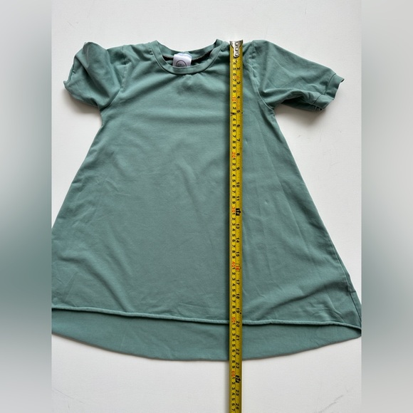 Sunlit Valley - Shirt Sleeve - T-Shirt Dresses - Green/Pink Size 5-6T - Picture 5 of 7